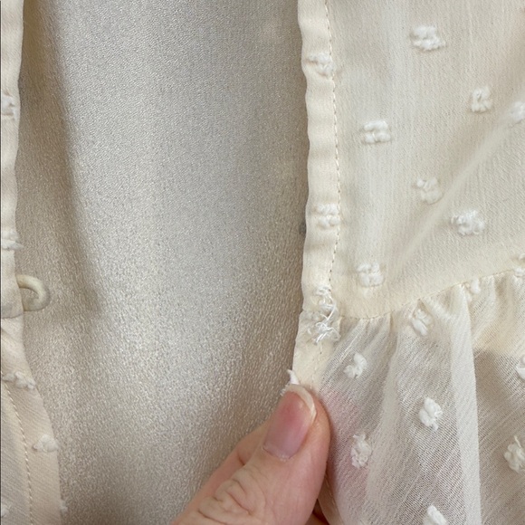 ANTHROPOLOGIE MARE MARE  Embroidered Chiffon Cape Swing Mini Dress medium - Picture 14 of 15